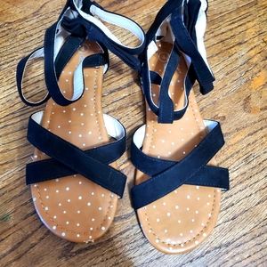 Girls Black Sandals